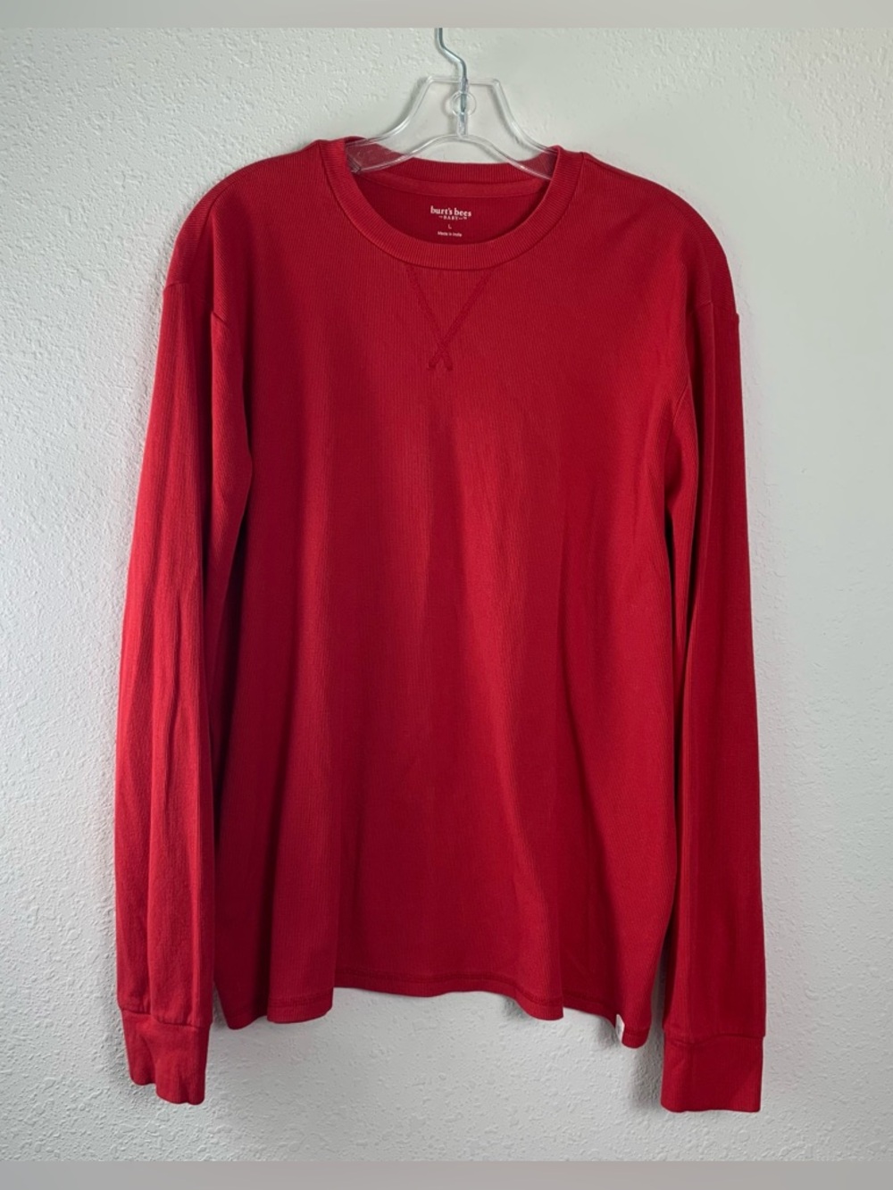 Burt's Bees Baby  Men's Long-Sleeve Thermal Crew Neck Shirt - Classic Fit Large